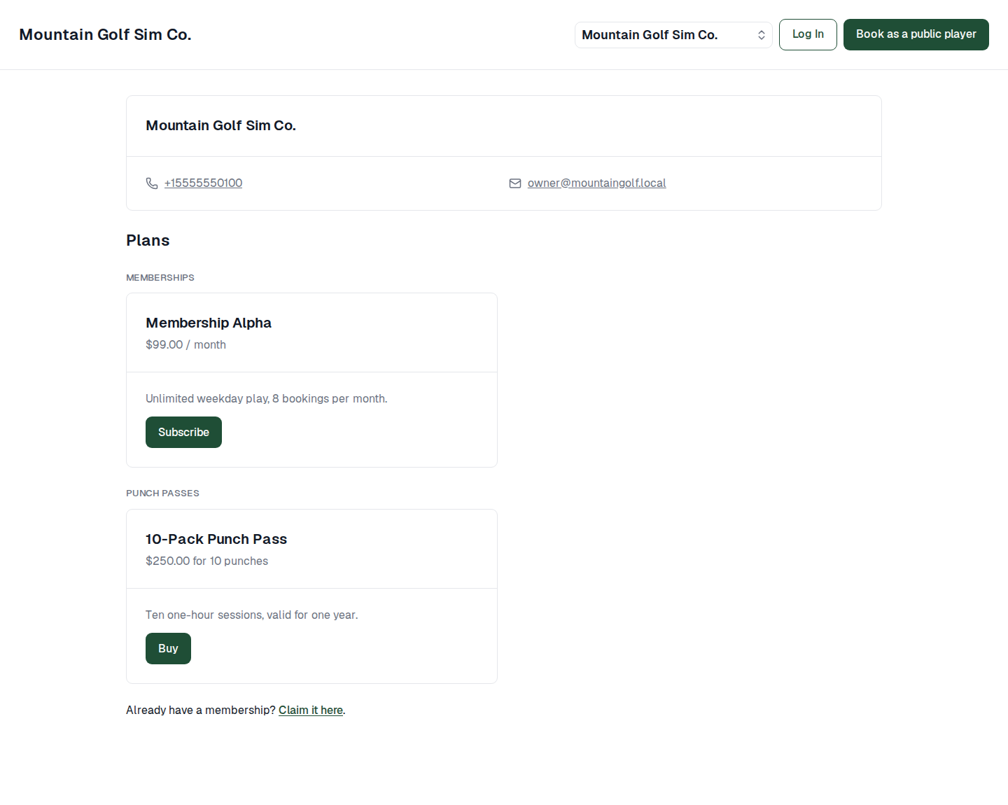 Membership + pass plans